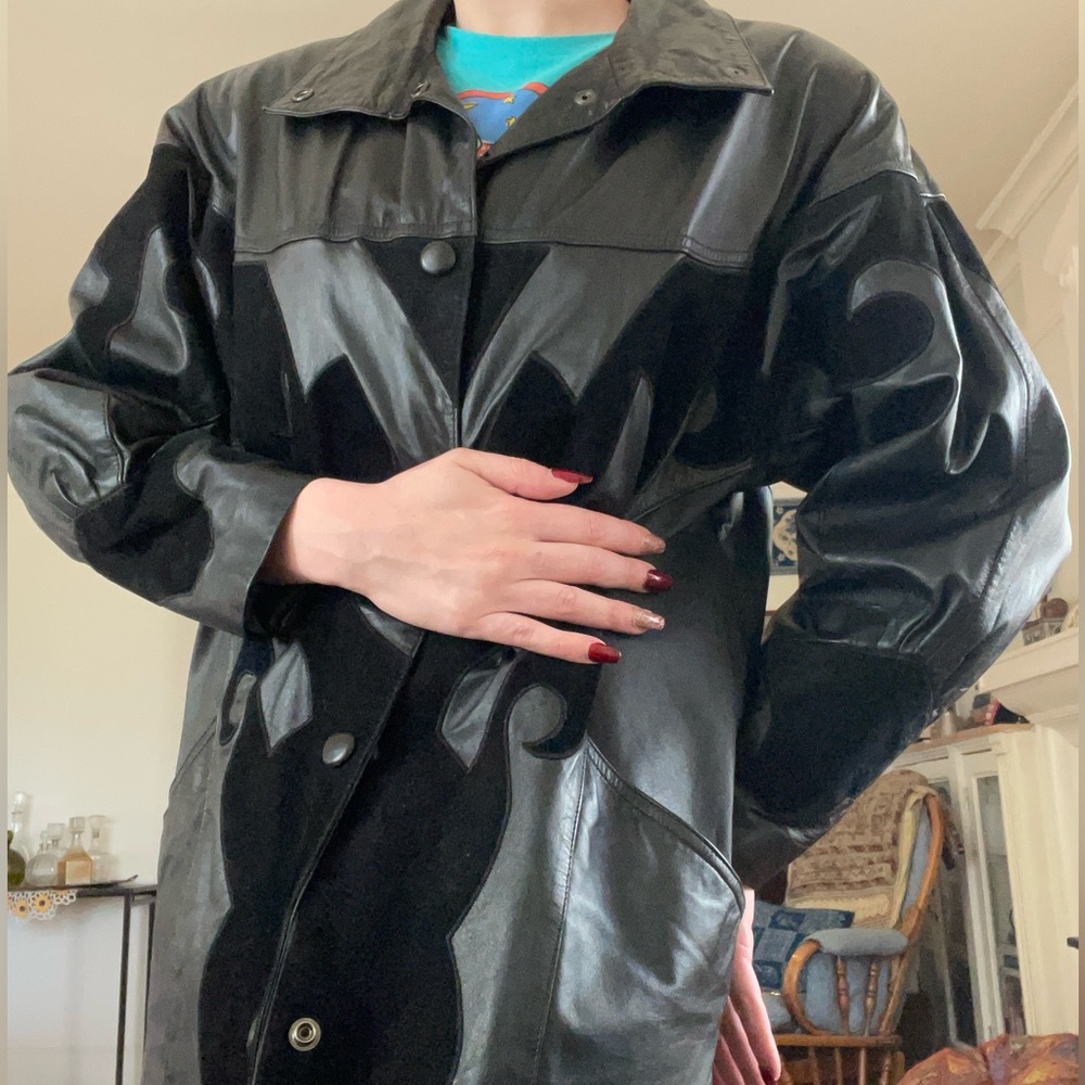 Unique 80s Real Leather jacket.